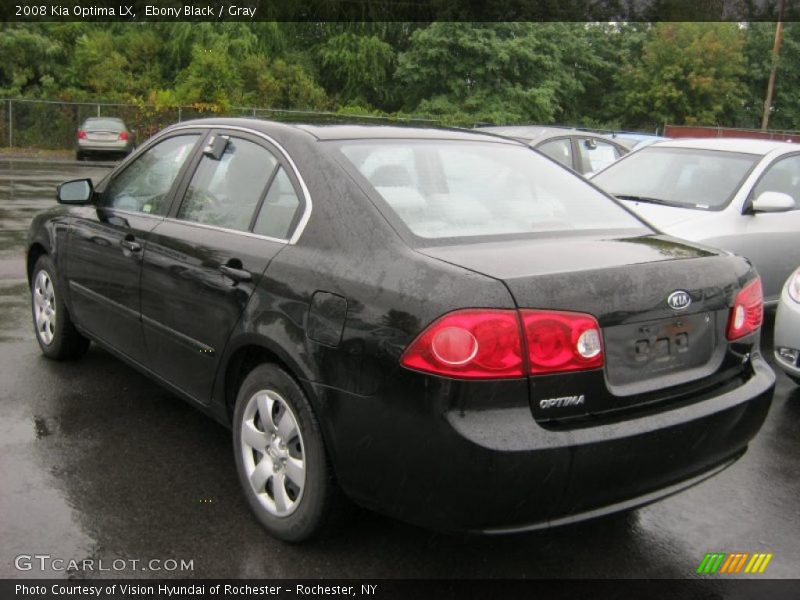 Ebony Black / Gray 2008 Kia Optima LX