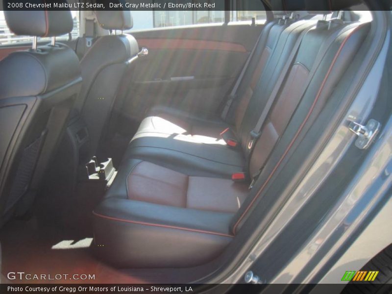 Dark Gray Metallic / Ebony/Brick Red 2008 Chevrolet Malibu LTZ Sedan