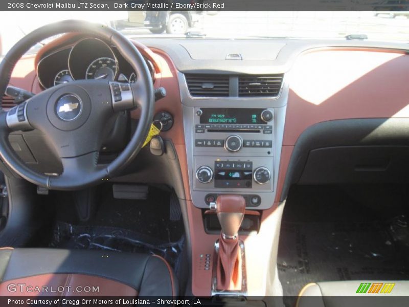 Dark Gray Metallic / Ebony/Brick Red 2008 Chevrolet Malibu LTZ Sedan