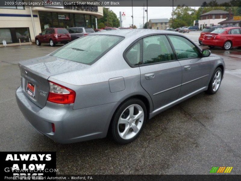Quartz Silver Metallic / Off Black 2009 Subaru Legacy 2.5i Sedan