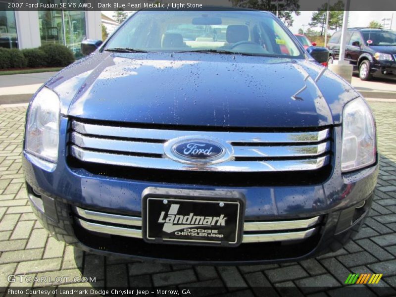 Dark Blue Pearl Metallic / Light Stone 2007 Ford Fusion SE V6 AWD