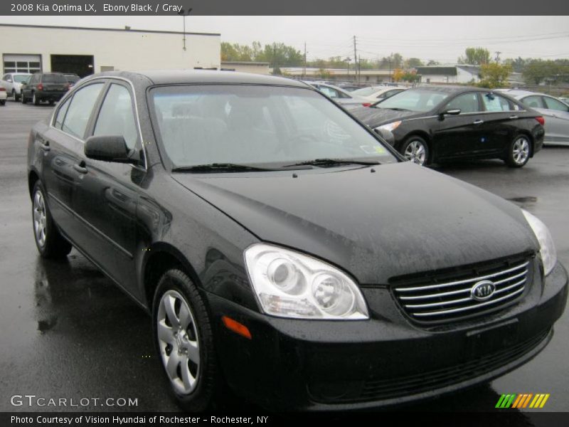 Ebony Black / Gray 2008 Kia Optima LX
