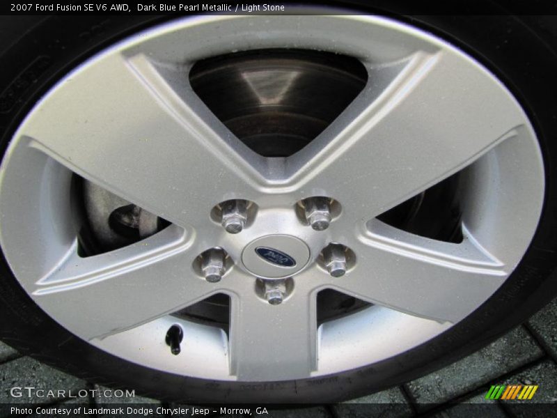 Dark Blue Pearl Metallic / Light Stone 2007 Ford Fusion SE V6 AWD