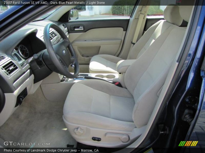 Dark Blue Pearl Metallic / Light Stone 2007 Ford Fusion SE V6 AWD