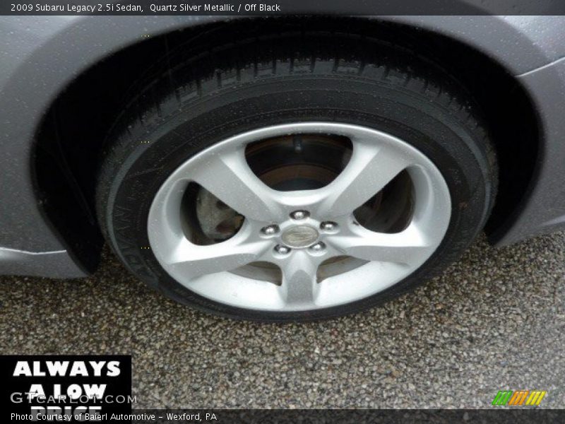 Quartz Silver Metallic / Off Black 2009 Subaru Legacy 2.5i Sedan