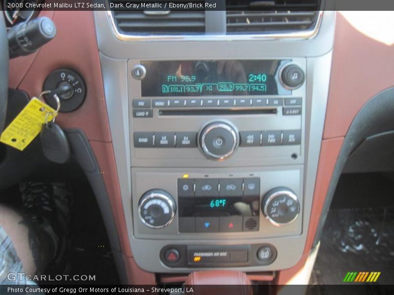 Dark Gray Metallic / Ebony/Brick Red 2008 Chevrolet Malibu LTZ Sedan