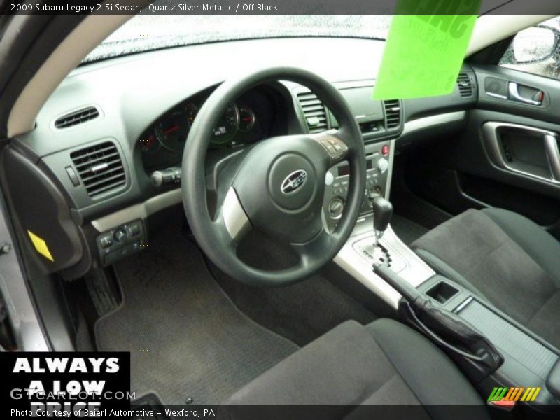 Quartz Silver Metallic / Off Black 2009 Subaru Legacy 2.5i Sedan