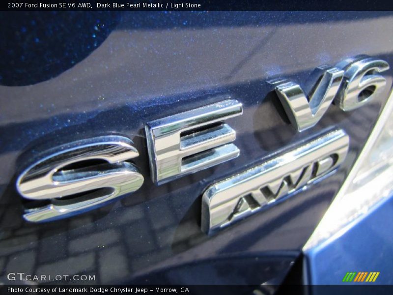 Dark Blue Pearl Metallic / Light Stone 2007 Ford Fusion SE V6 AWD