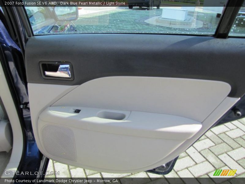Dark Blue Pearl Metallic / Light Stone 2007 Ford Fusion SE V6 AWD