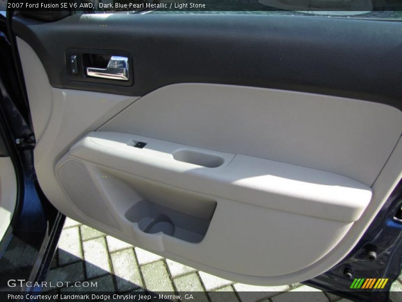 Dark Blue Pearl Metallic / Light Stone 2007 Ford Fusion SE V6 AWD