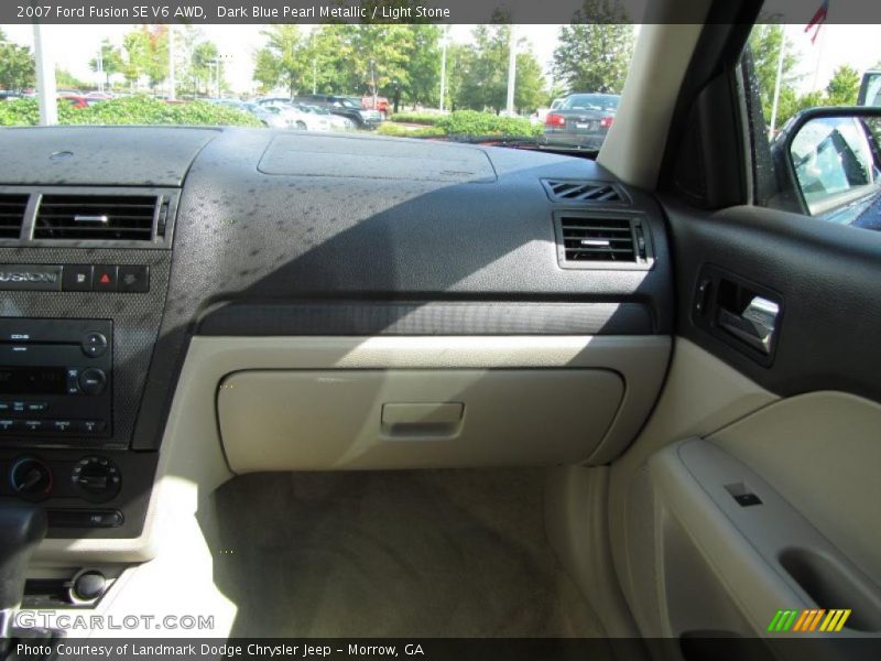 Dark Blue Pearl Metallic / Light Stone 2007 Ford Fusion SE V6 AWD