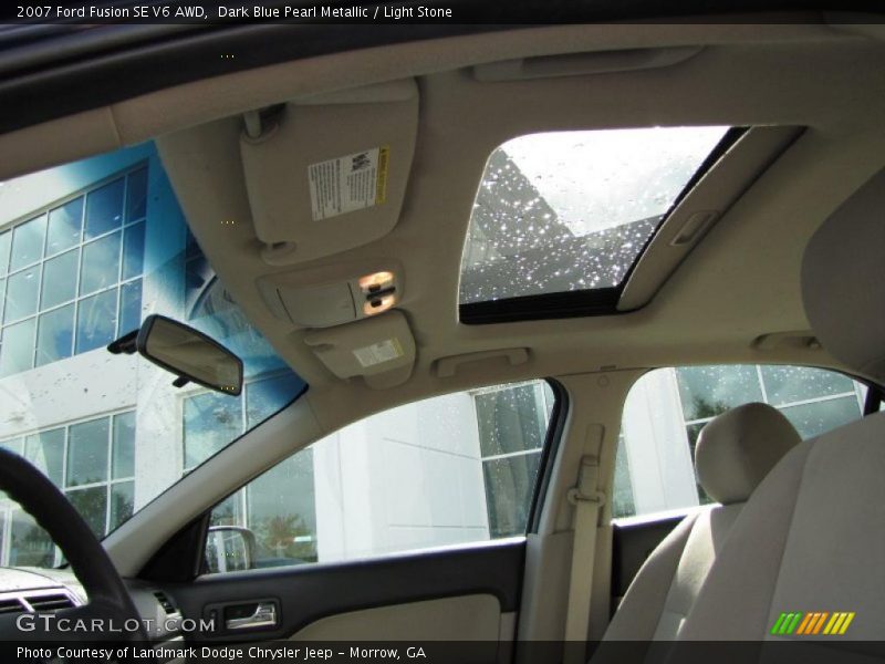 Dark Blue Pearl Metallic / Light Stone 2007 Ford Fusion SE V6 AWD