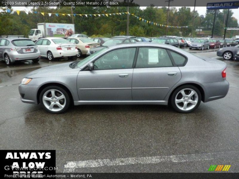 Quartz Silver Metallic / Off Black 2009 Subaru Legacy 2.5i Sedan