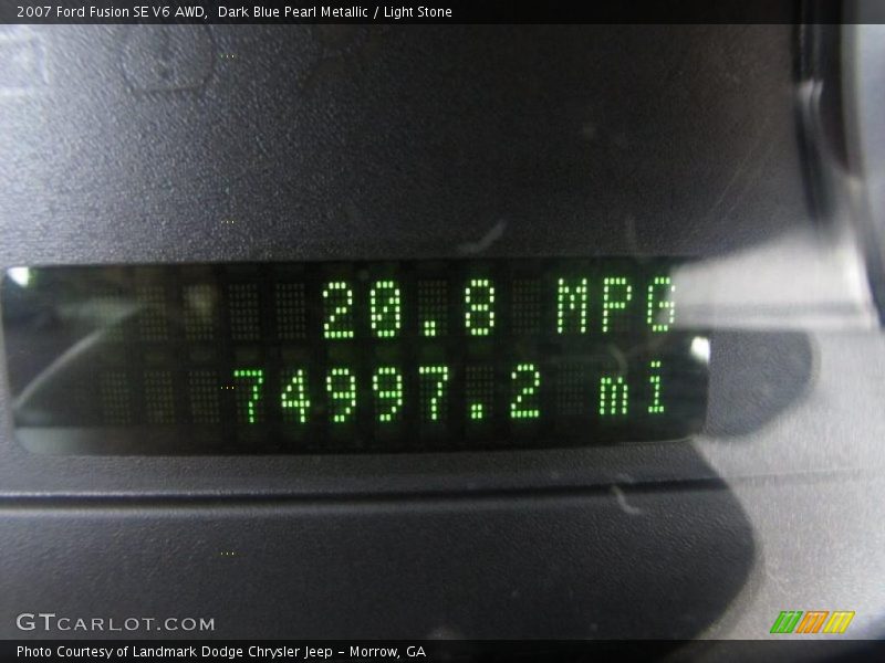 Dark Blue Pearl Metallic / Light Stone 2007 Ford Fusion SE V6 AWD