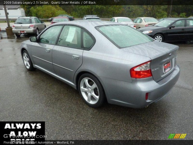 Quartz Silver Metallic / Off Black 2009 Subaru Legacy 2.5i Sedan