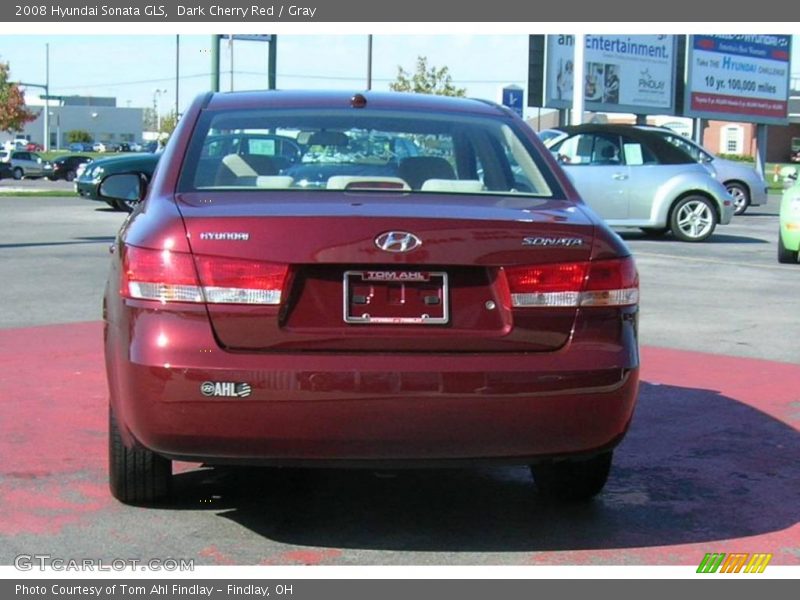 Dark Cherry Red / Gray 2008 Hyundai Sonata GLS