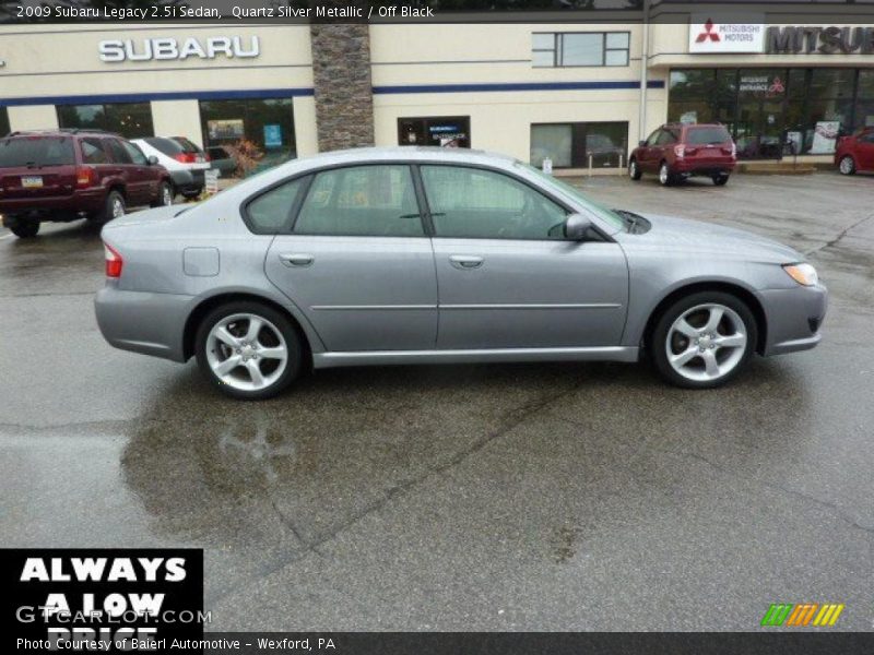 Quartz Silver Metallic / Off Black 2009 Subaru Legacy 2.5i Sedan