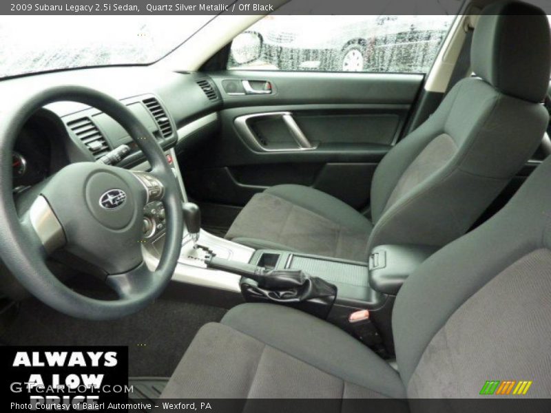 Quartz Silver Metallic / Off Black 2009 Subaru Legacy 2.5i Sedan