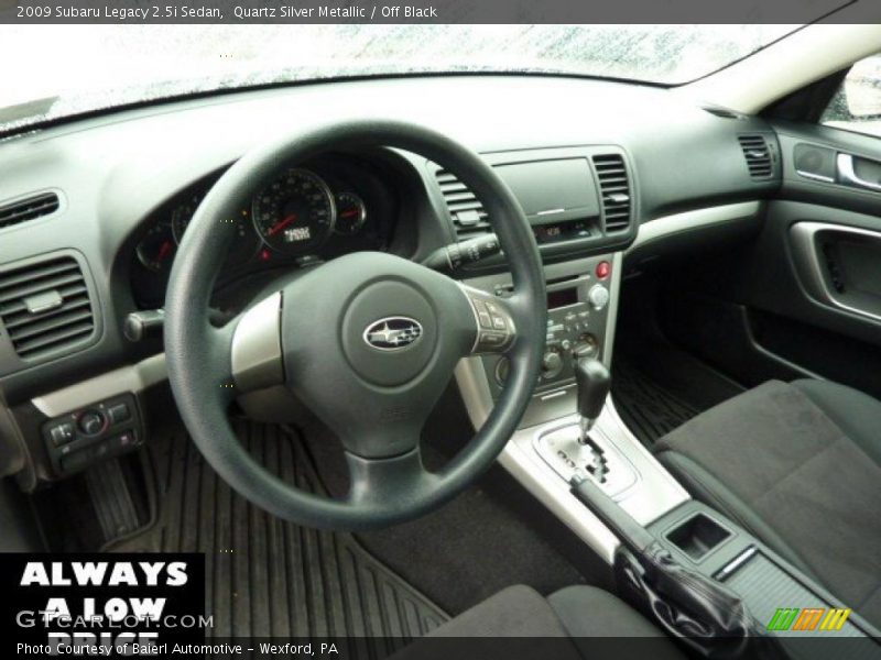 Quartz Silver Metallic / Off Black 2009 Subaru Legacy 2.5i Sedan