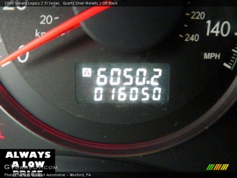 Quartz Silver Metallic / Off Black 2009 Subaru Legacy 2.5i Sedan