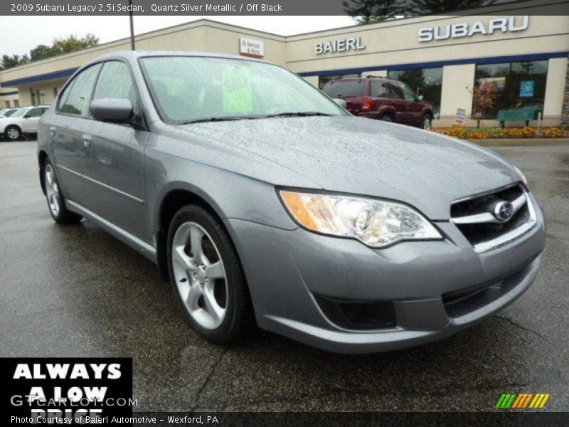 Quartz Silver Metallic / Off Black 2009 Subaru Legacy 2.5i Sedan