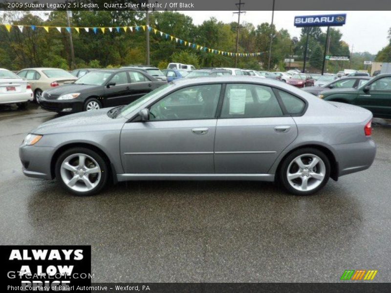 Quartz Silver Metallic / Off Black 2009 Subaru Legacy 2.5i Sedan