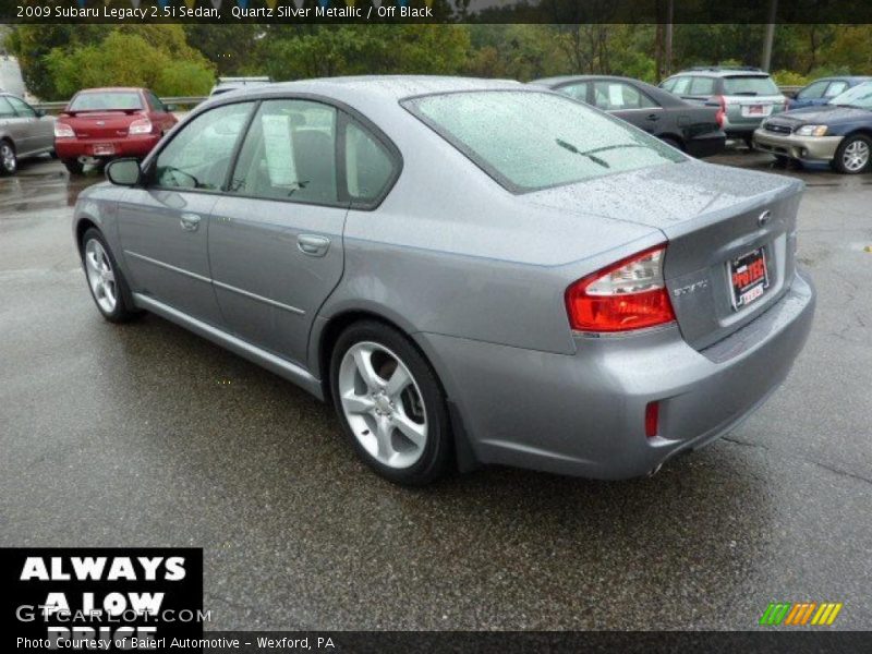 Quartz Silver Metallic / Off Black 2009 Subaru Legacy 2.5i Sedan