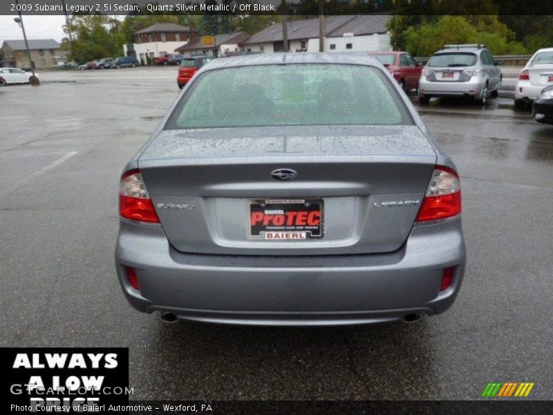Quartz Silver Metallic / Off Black 2009 Subaru Legacy 2.5i Sedan