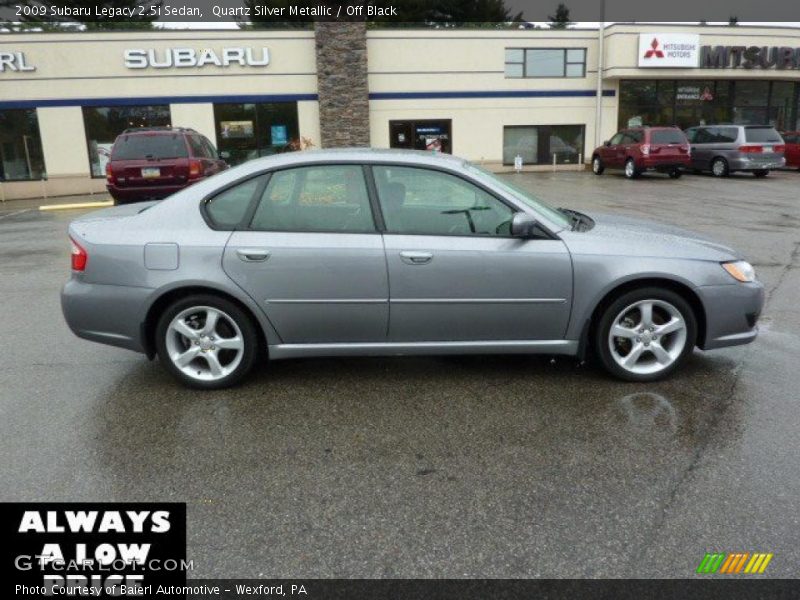 Quartz Silver Metallic / Off Black 2009 Subaru Legacy 2.5i Sedan
