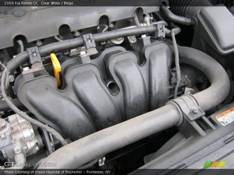 Clear White / Beige 2009 Kia Rondo LX