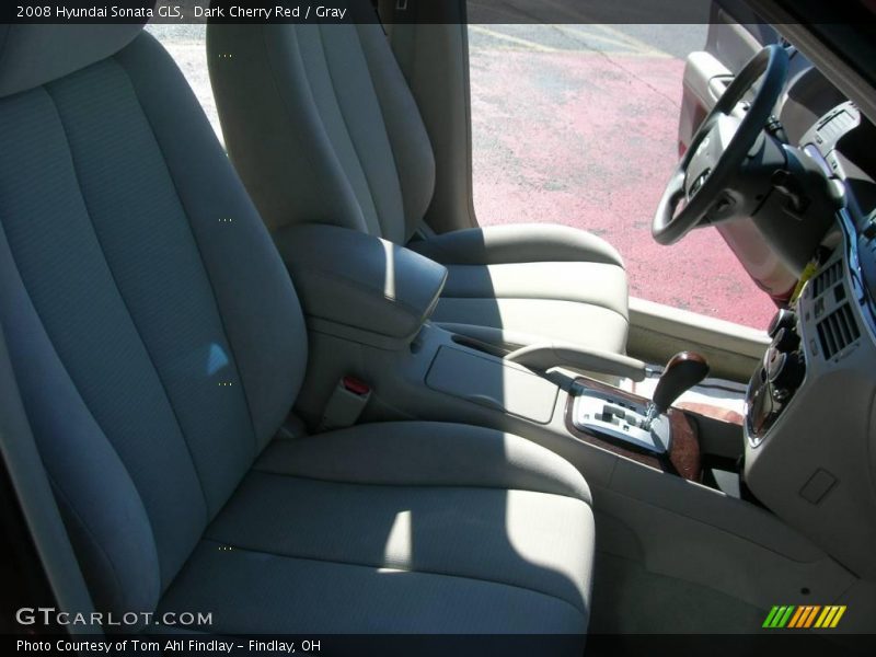 Dark Cherry Red / Gray 2008 Hyundai Sonata GLS