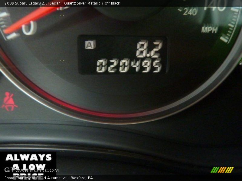Quartz Silver Metallic / Off Black 2009 Subaru Legacy 2.5i Sedan