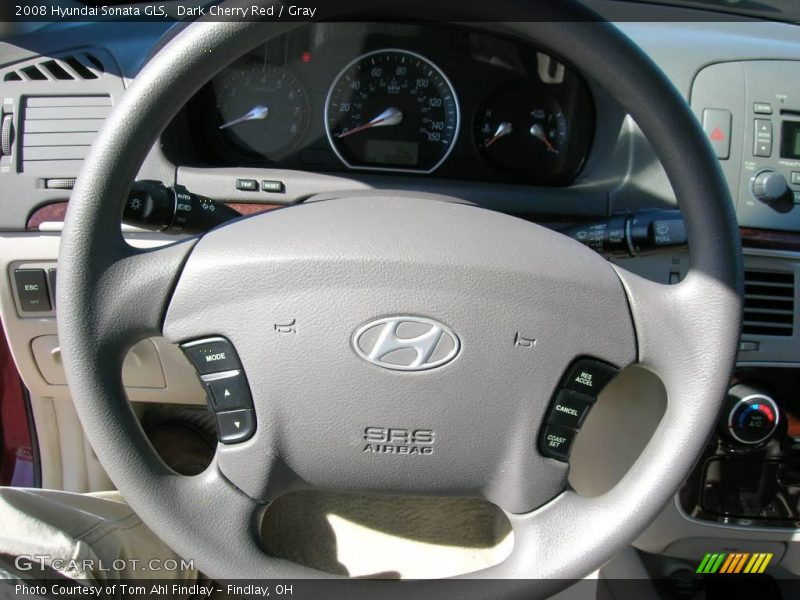 Dark Cherry Red / Gray 2008 Hyundai Sonata GLS