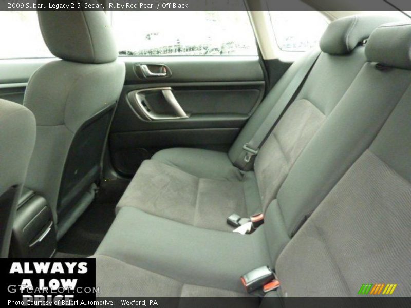 Ruby Red Pearl / Off Black 2009 Subaru Legacy 2.5i Sedan