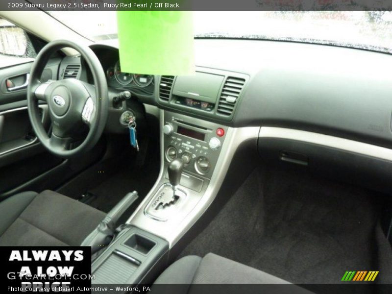 Ruby Red Pearl / Off Black 2009 Subaru Legacy 2.5i Sedan
