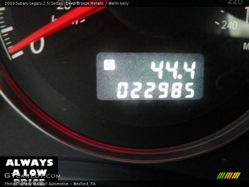 Deep Bronze Metallic / Warm Ivory 2009 Subaru Legacy 2.5i Sedan