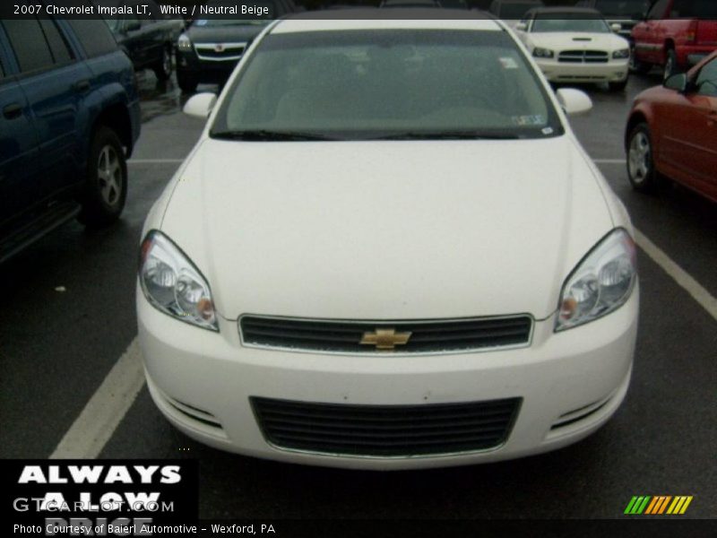 White / Neutral Beige 2007 Chevrolet Impala LT