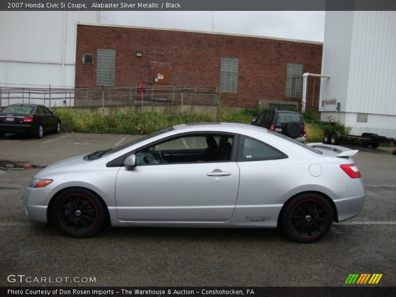 Alabaster Silver Metallic / Black 2007 Honda Civic Si Coupe