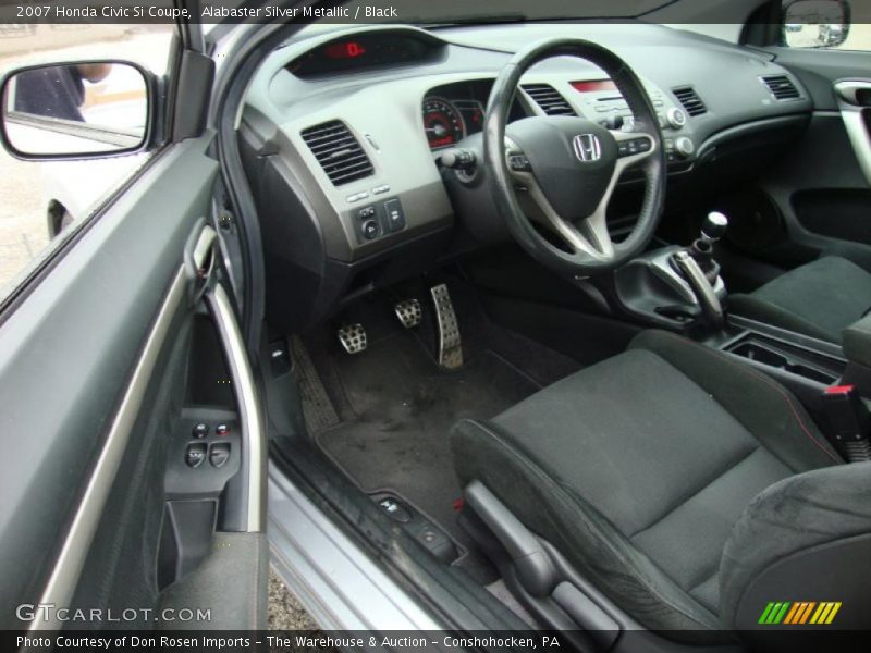 Alabaster Silver Metallic / Black 2007 Honda Civic Si Coupe