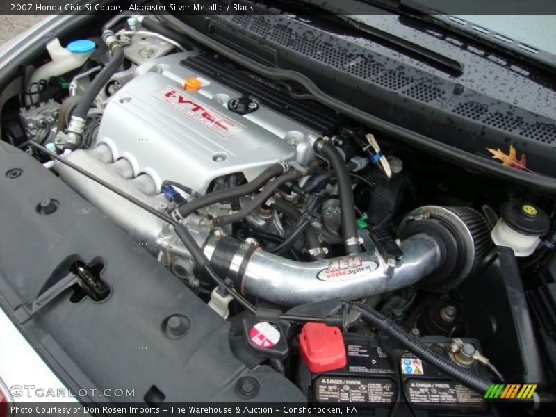 Alabaster Silver Metallic / Black 2007 Honda Civic Si Coupe