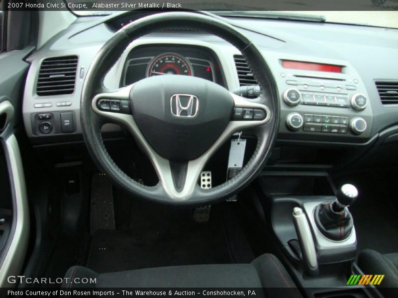 Alabaster Silver Metallic / Black 2007 Honda Civic Si Coupe