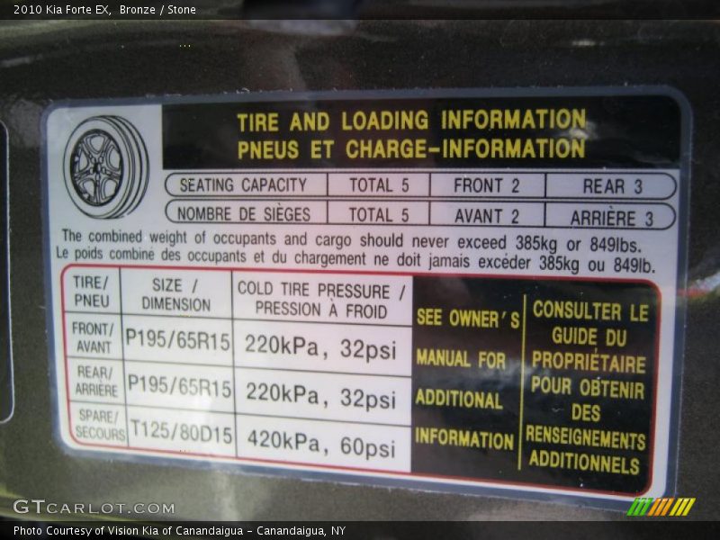 Bronze / Stone 2010 Kia Forte EX