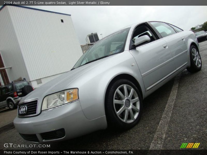 Light Silver Metallic / Ebony 2004 Audi A6 2.7T S-Line quattro Sedan