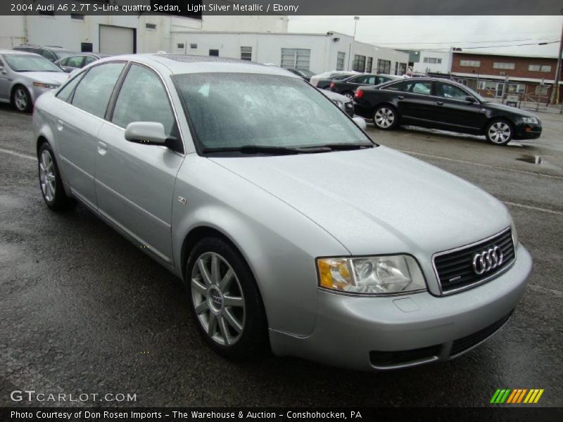 Light Silver Metallic / Ebony 2004 Audi A6 2.7T S-Line quattro Sedan