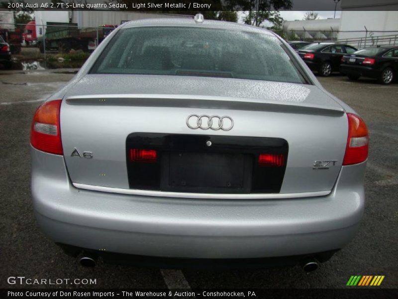 Light Silver Metallic / Ebony 2004 Audi A6 2.7T S-Line quattro Sedan