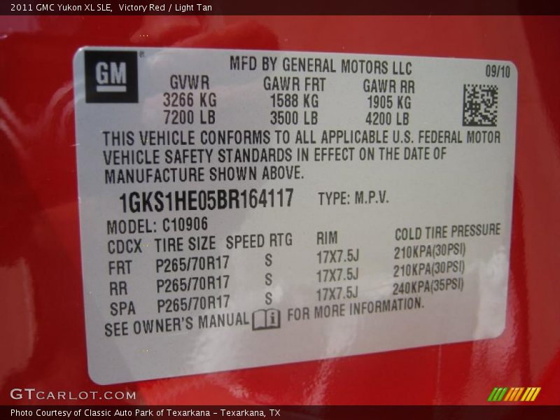 Victory Red / Light Tan 2011 GMC Yukon XL SLE