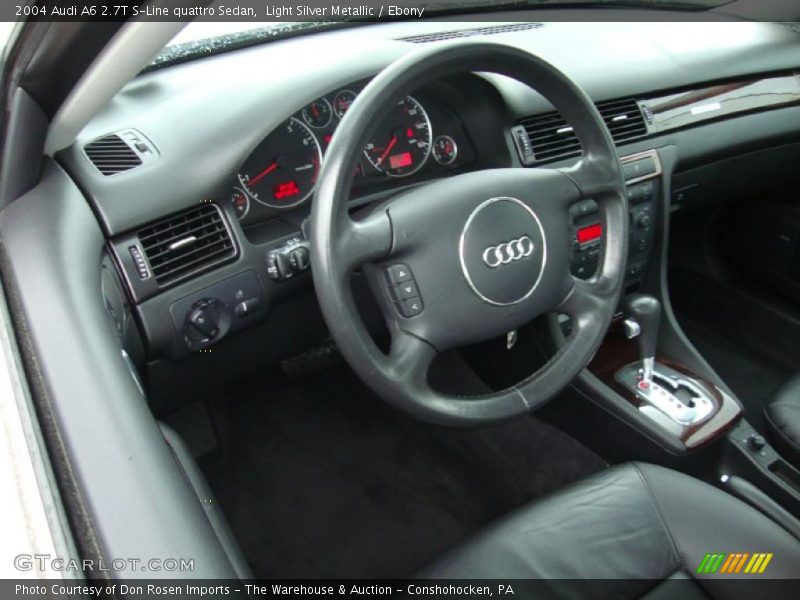 Light Silver Metallic / Ebony 2004 Audi A6 2.7T S-Line quattro Sedan