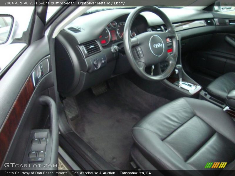 Light Silver Metallic / Ebony 2004 Audi A6 2.7T S-Line quattro Sedan