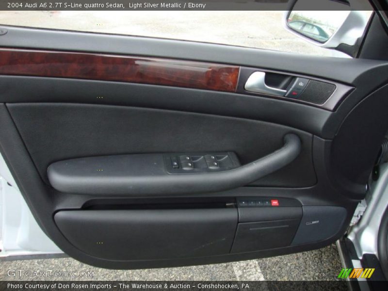 Light Silver Metallic / Ebony 2004 Audi A6 2.7T S-Line quattro Sedan