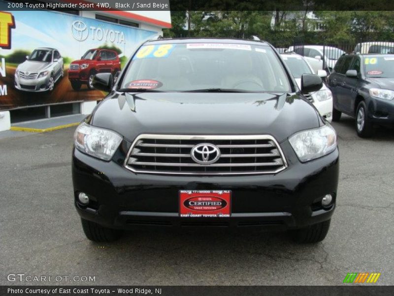 Black / Sand Beige 2008 Toyota Highlander Sport 4WD